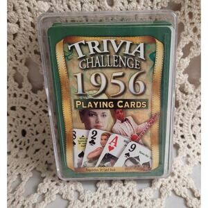 Flickback Trivia Challenge "1956" Playing Cards in Case Open Box Never used